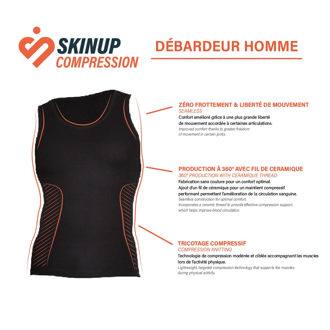 Débardeur homme compression modérée FLEXUP